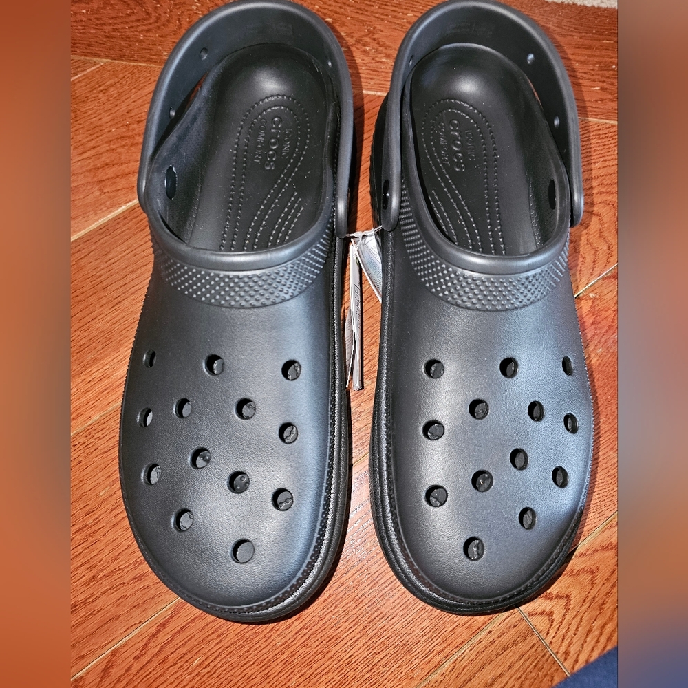 Mens Stomp CROCS Classic Black Clogs